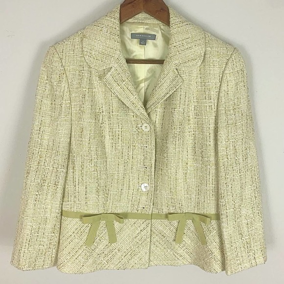 Ann Taylor Boucle Tweed Blazer Dress 2-Piece Suit - Picture 5 of 14